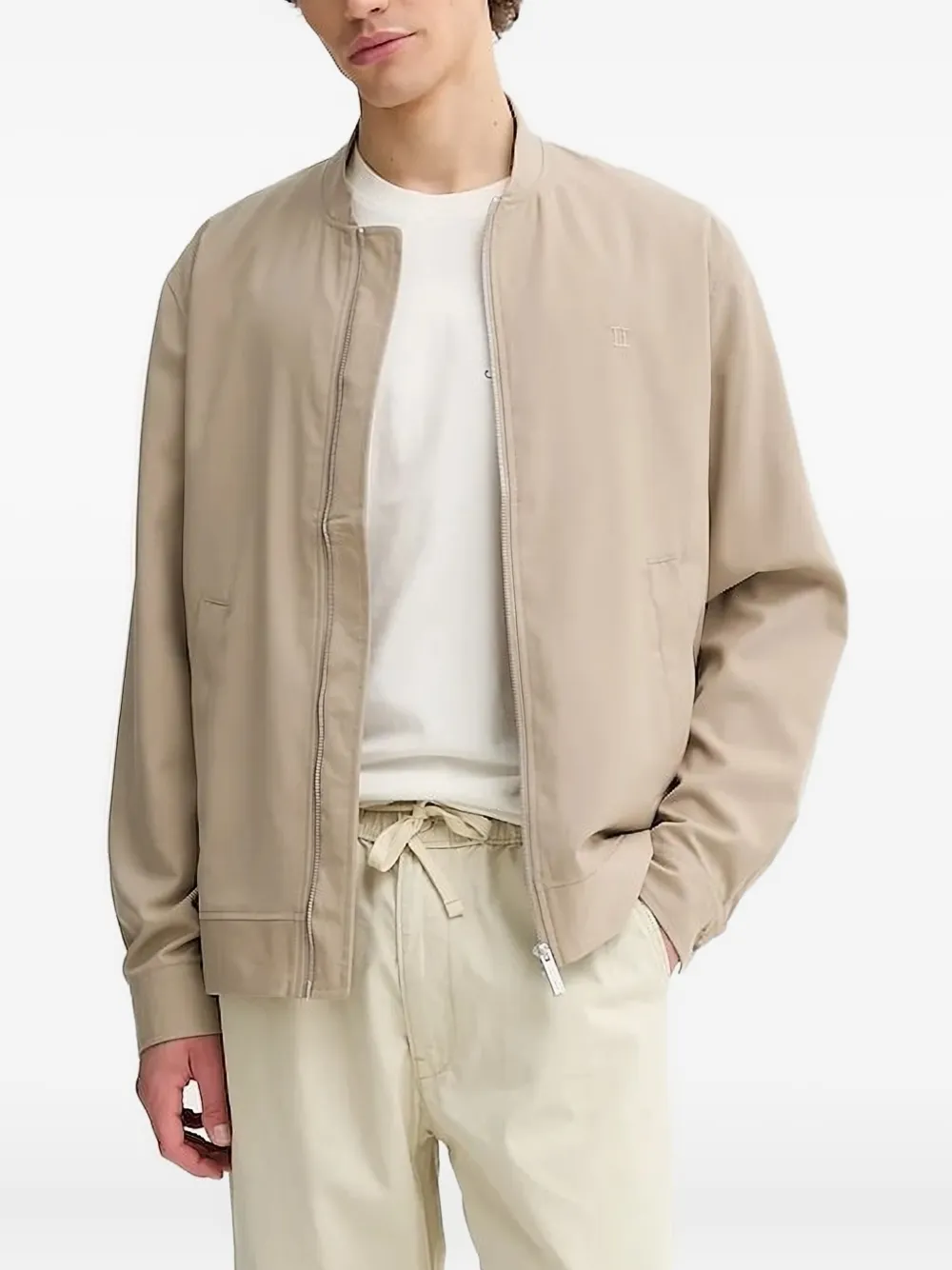 Les Deux zip-fastening bomber jacket Beige
