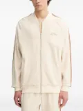 Les Deux Clyde stripe-detail zip-up sweatshirt - Neutrals