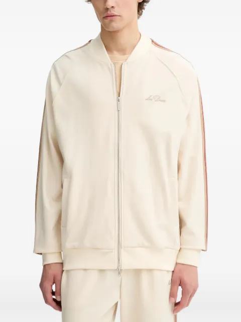 Les Deux Clyde stripe-detail zip-up sweatshirt
