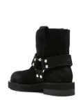 3juin Steve buckle-strap suede boots - Black