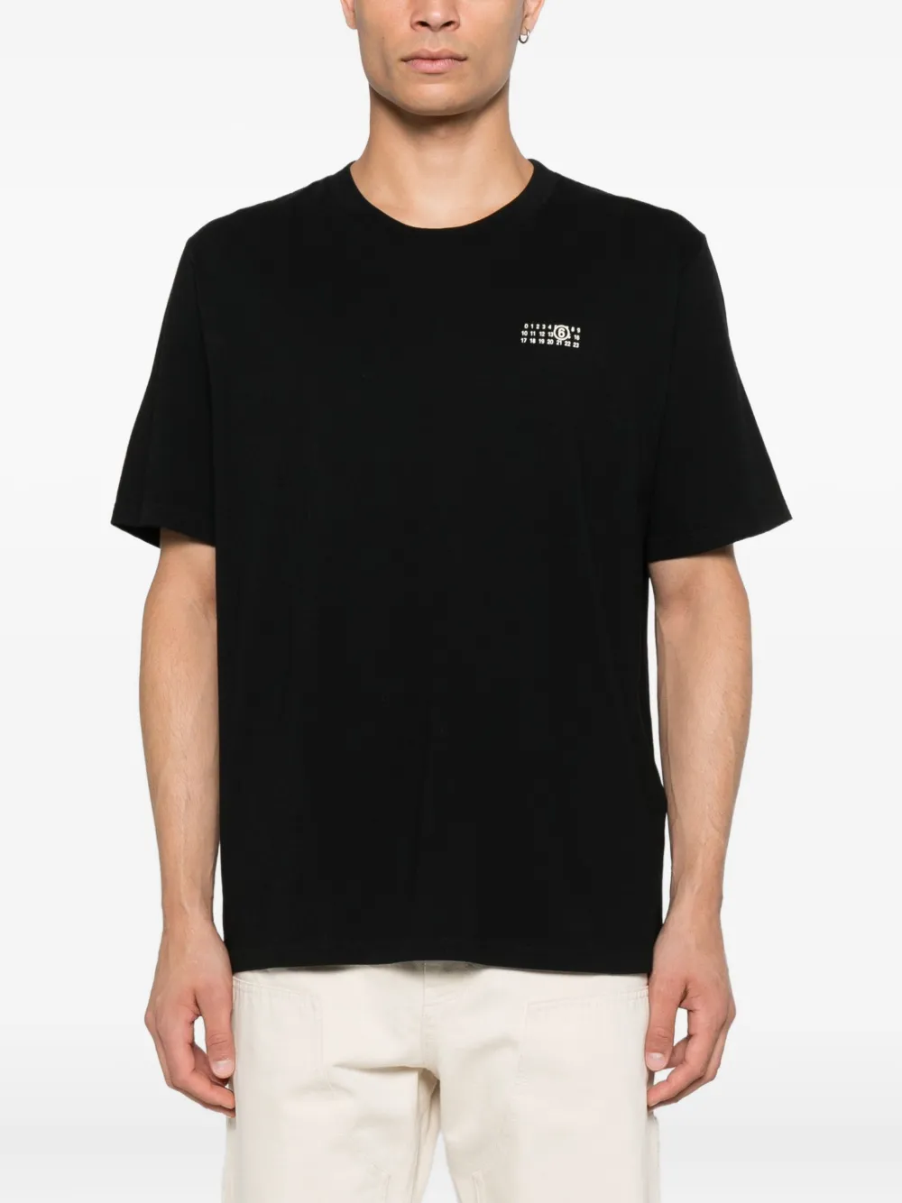 MM6 Maison Margiela T-shirt met logo Zwart