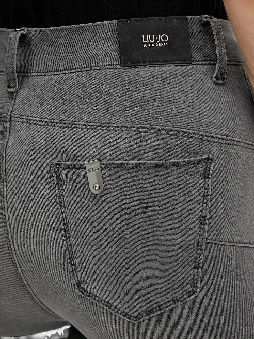 Liu •jo Mid-rise Skinny Trousers In Gray