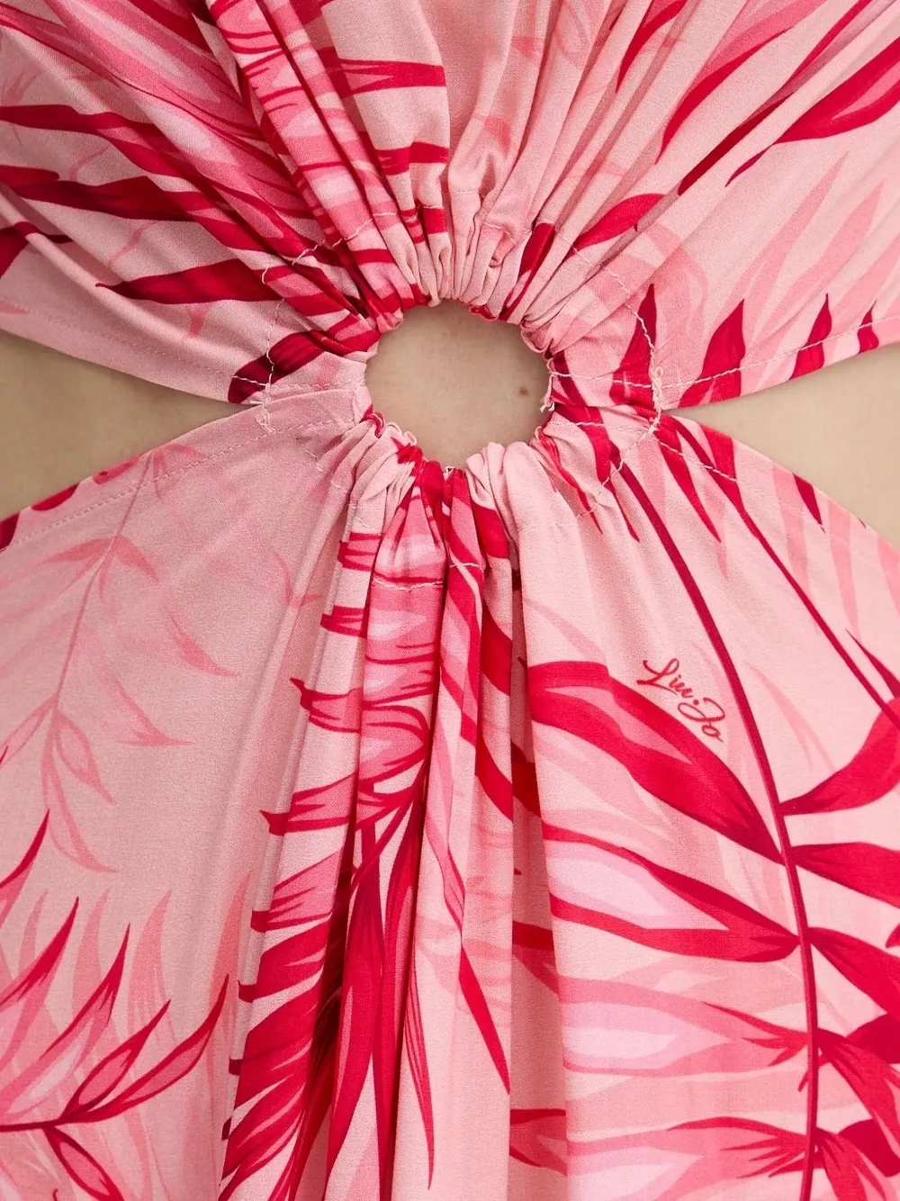 LIU JO Maxi-jurk met bladerprint en uitgesneden details Roze