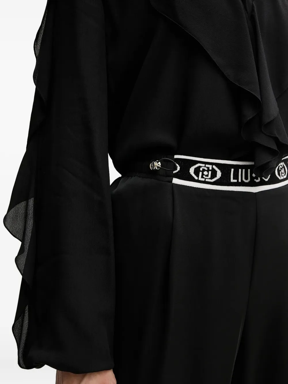 LIU JO drawstring-ankle trousers Zwart
