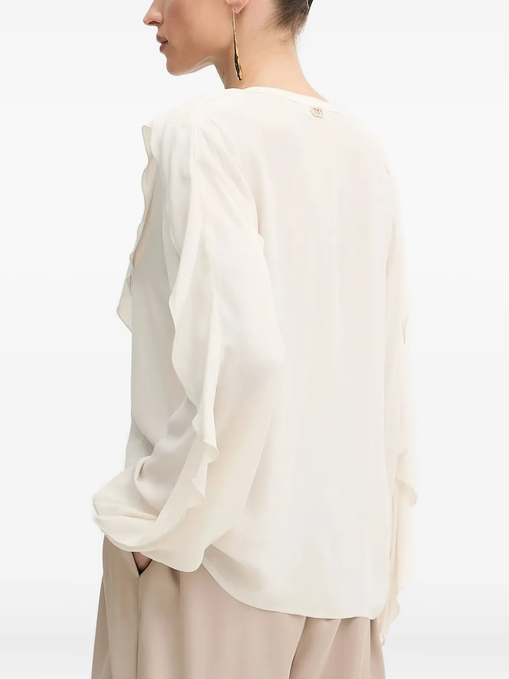 Liu •jo Ruffle-detail Blouse In Neutral