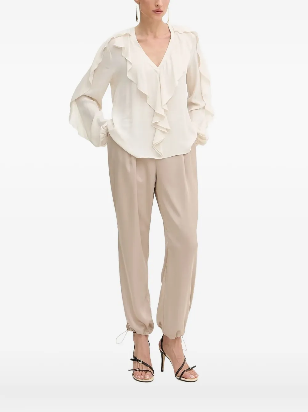 Liu •jo Ruffle-detail Blouse In Neutral