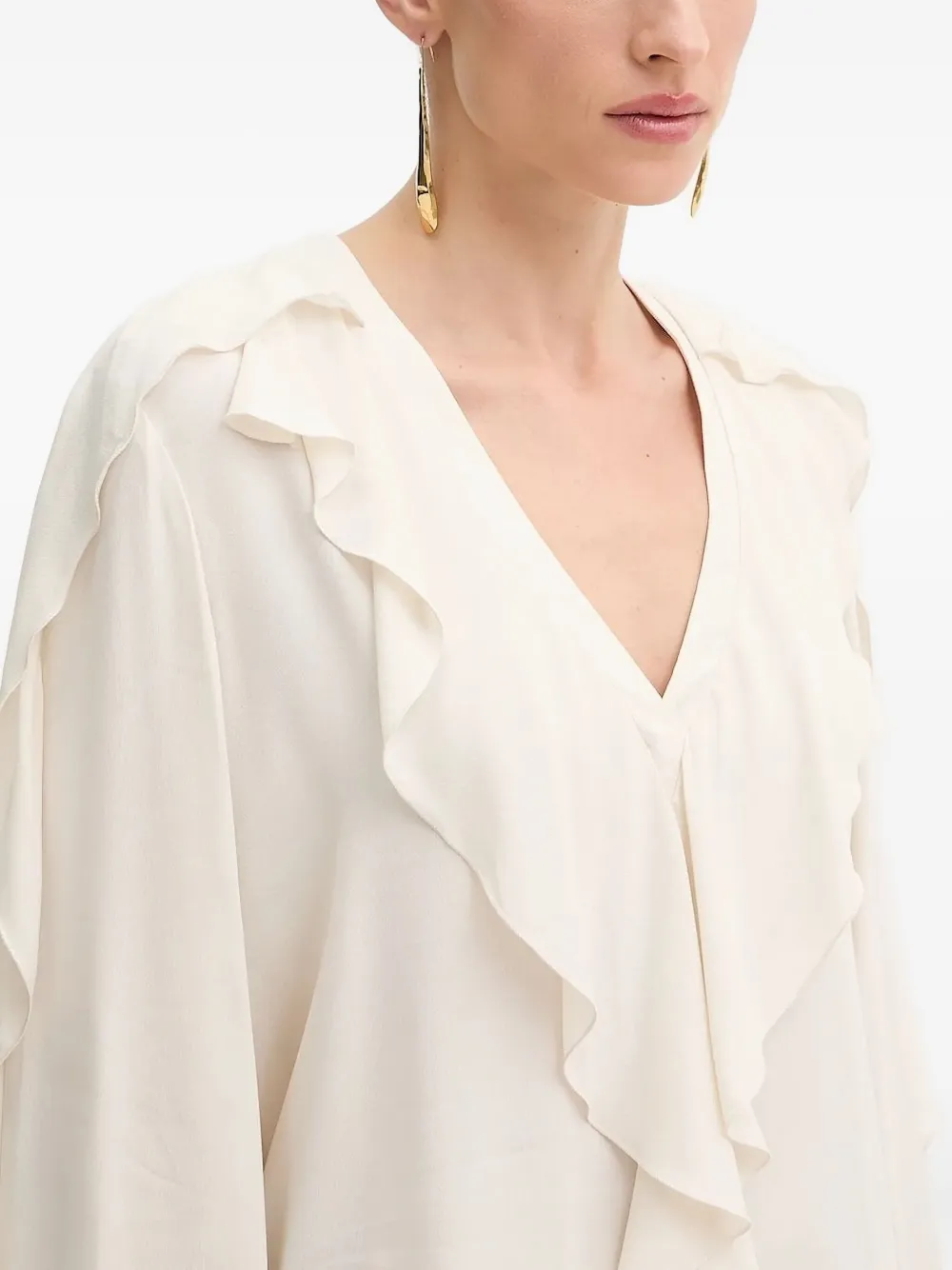 Liu •jo Ruffle-detail Blouse In Neutral