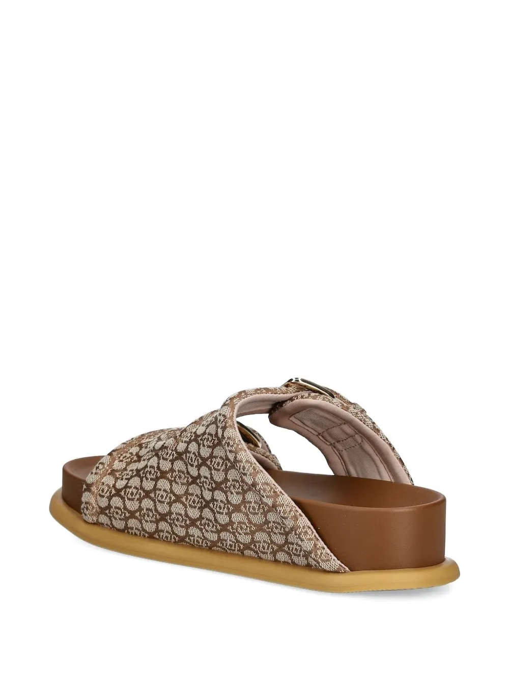 LIU JO buckle-detail patterned sandals Brown