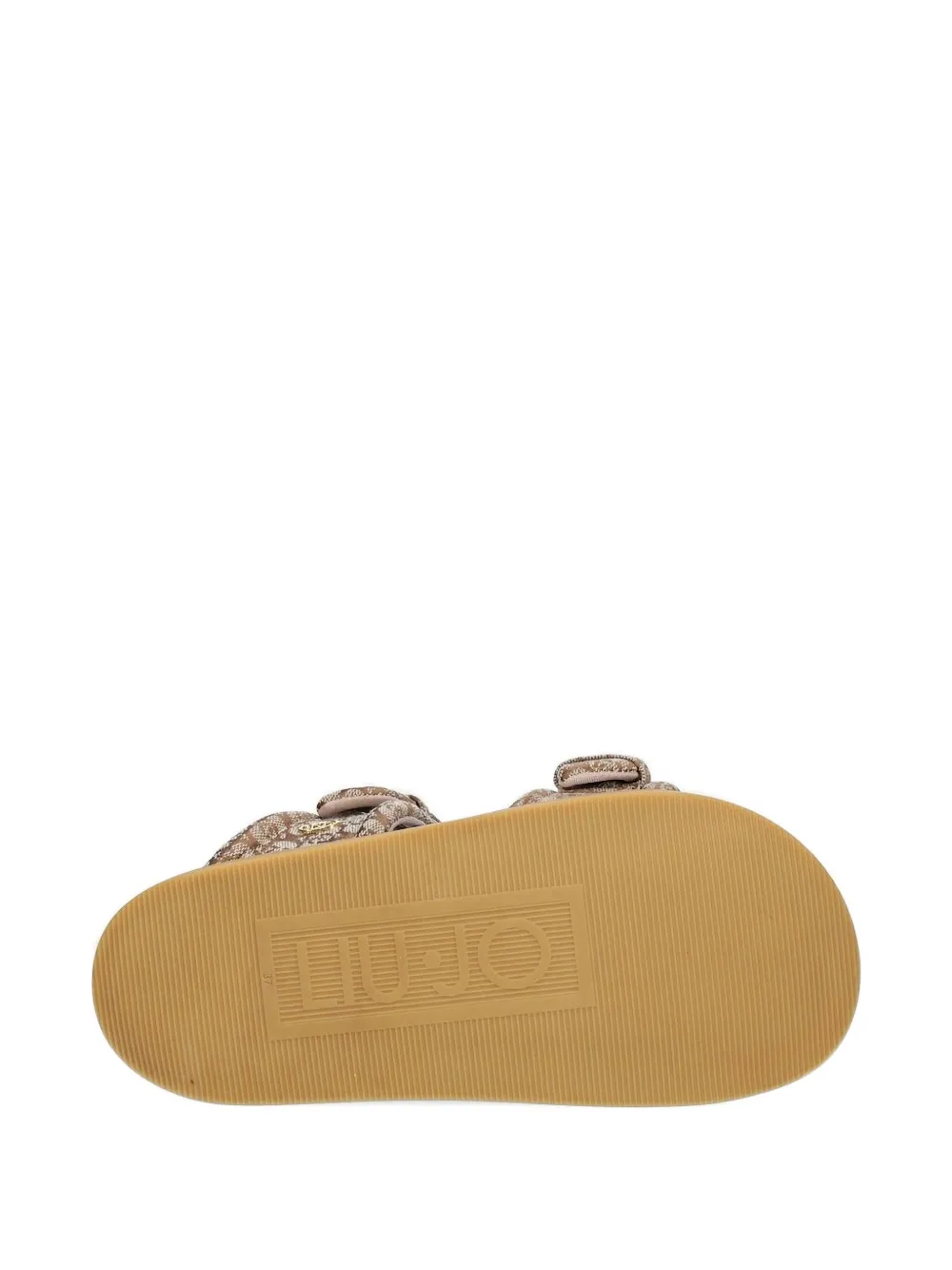 LIU JO buckle-detail patterned sandals Brown