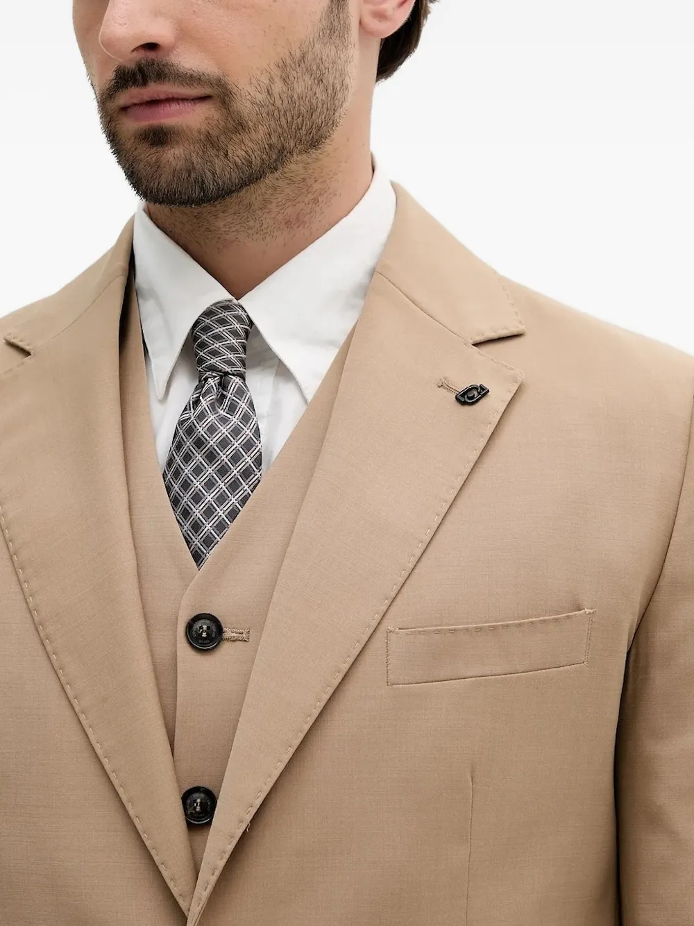 LIU JO logo-plaque two-button blazer Bruin