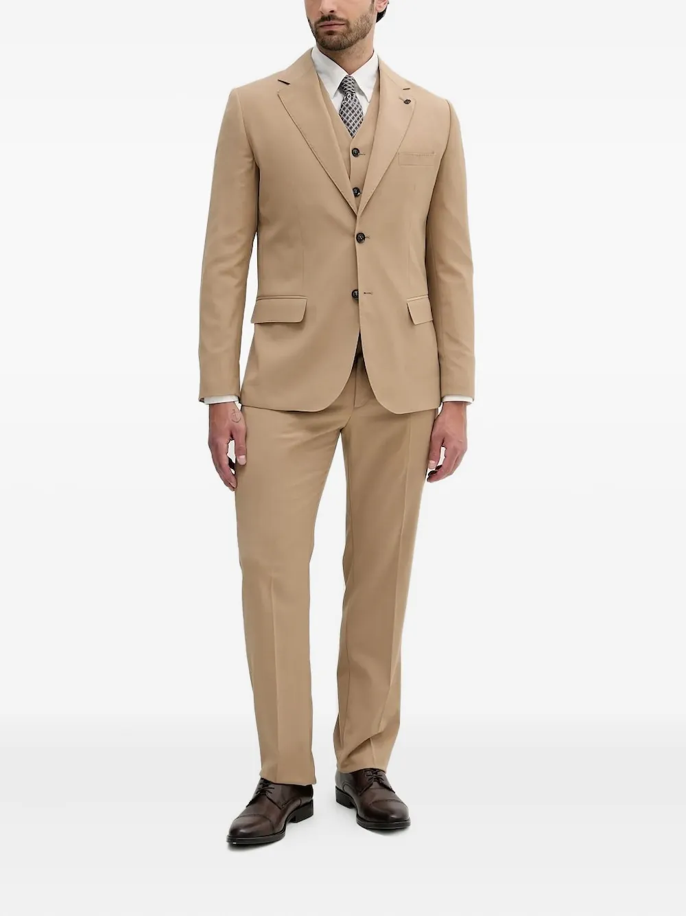 LIU JO logo-plaque two-button blazer Bruin