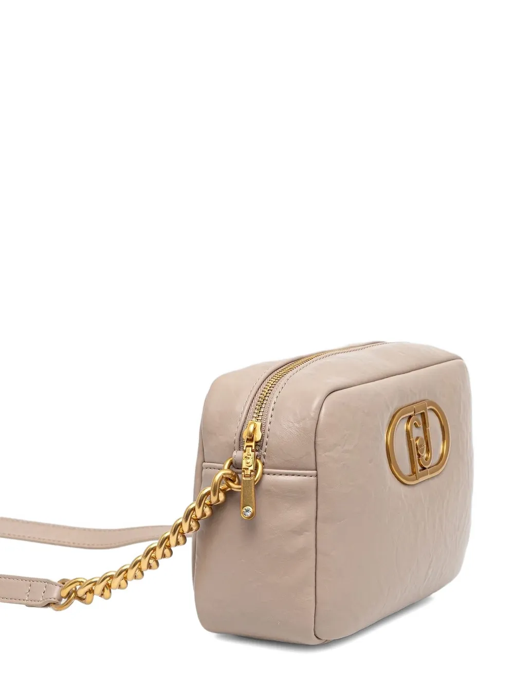 LIU JO chain-strap logo-plaque shoulder bag Beige