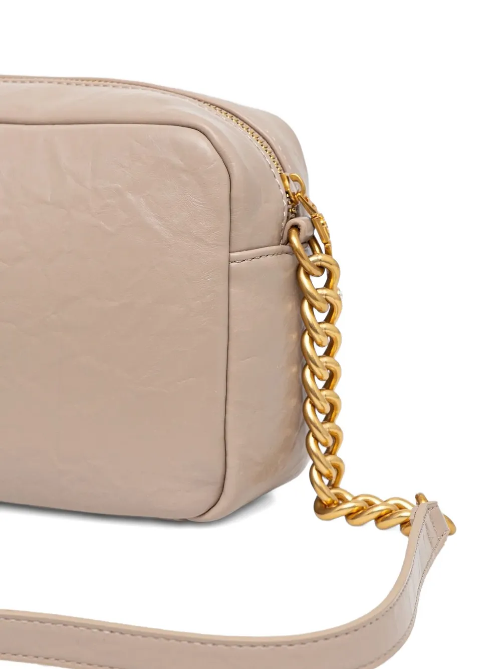 LIU JO chain-strap logo-plaque shoulder bag Beige