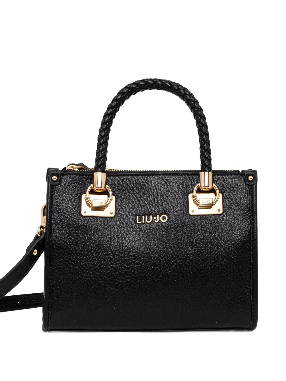 braided-handle tote bag