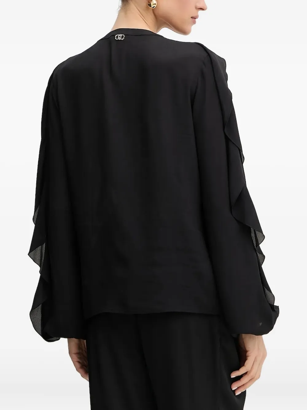 LIU JO Top met ruches - Zwart