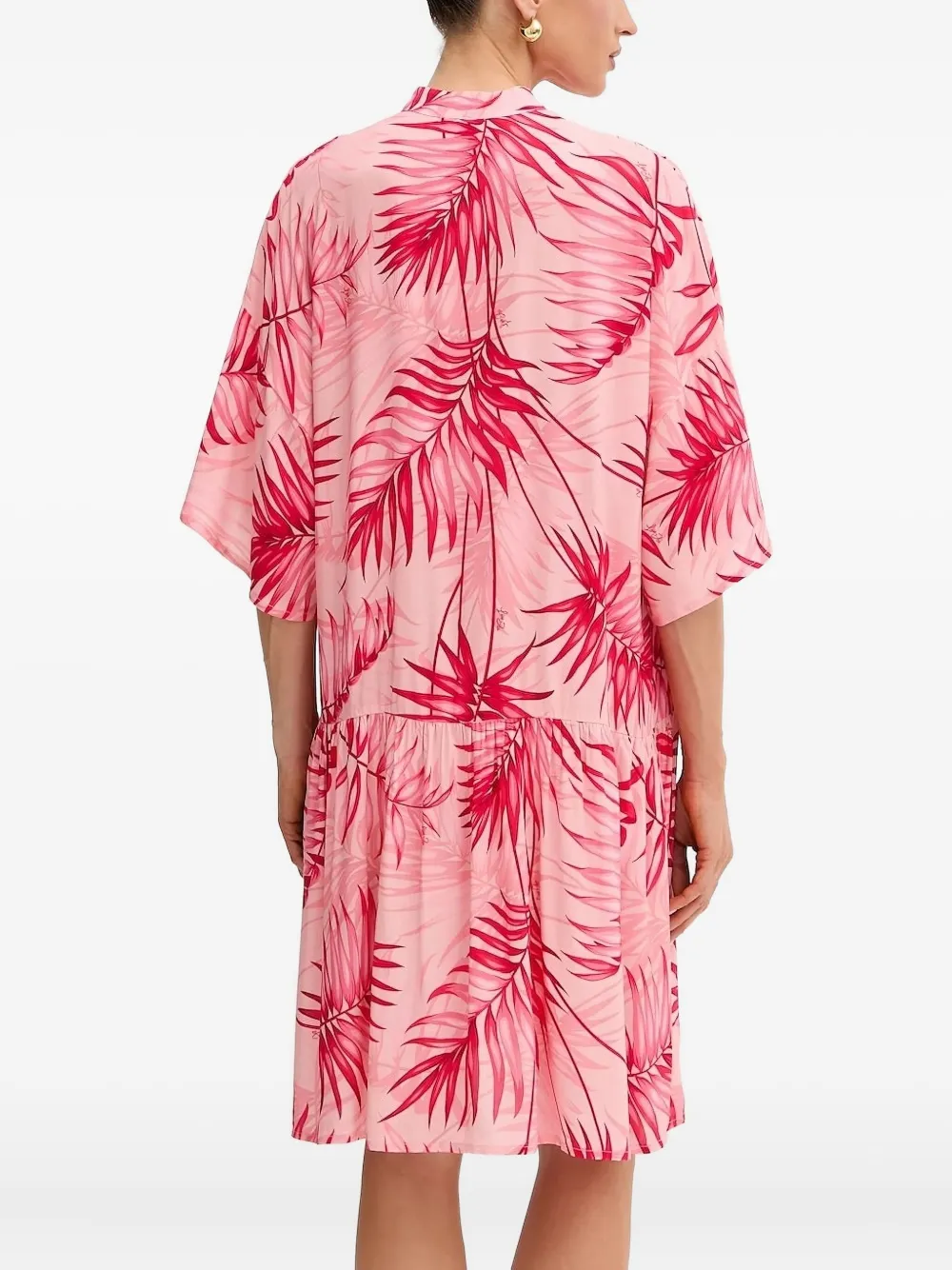 LIU JO Midi-jurk met bladerprint - Roze