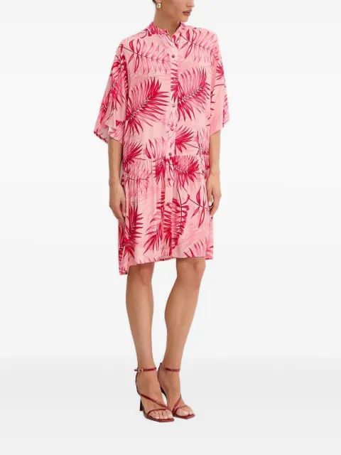 LIU JO leaf-print midi dress