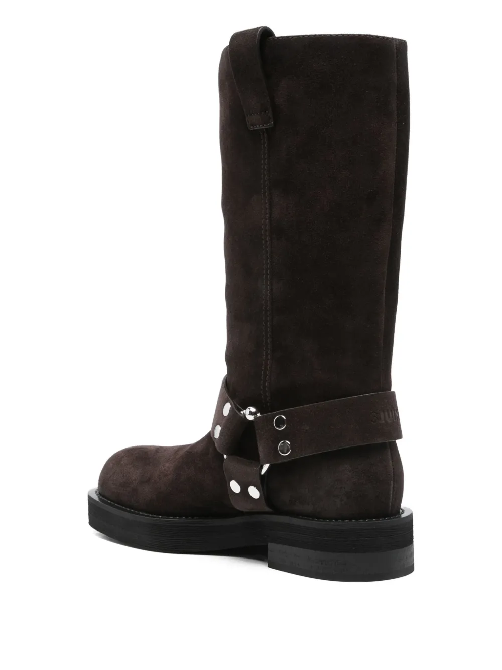 3juin Demi buckle-strap suede boots Brown