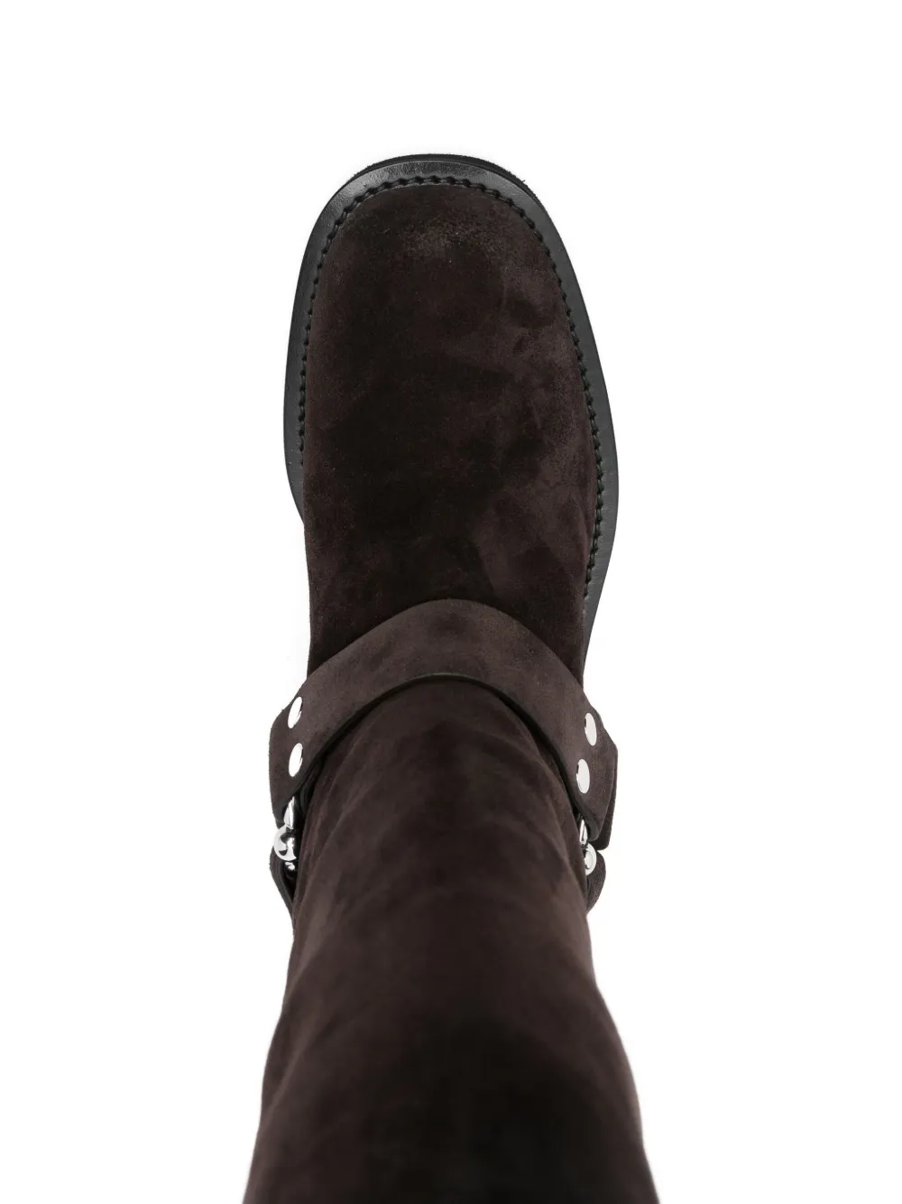 3juin Demi buckle-strap suede boots Brown