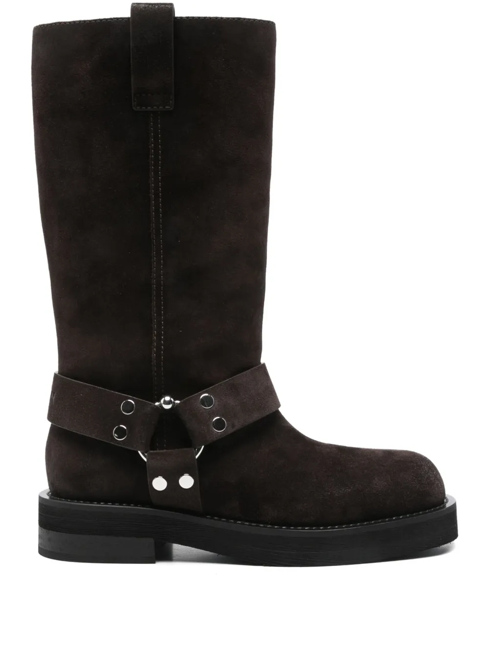3juin Demi buckle-strap suede boots Brown
