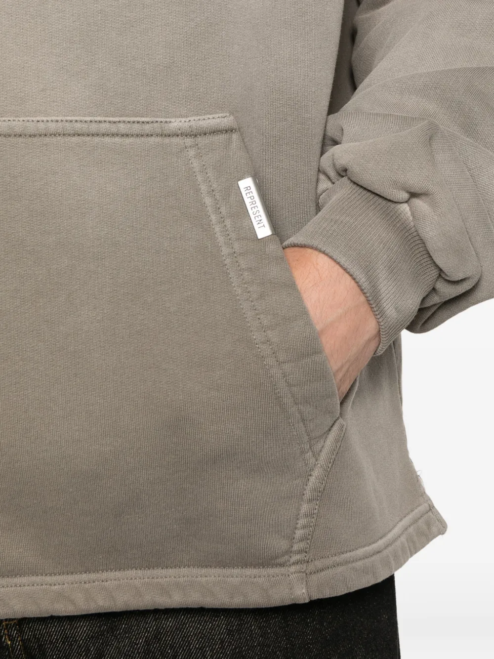 Represent Hoodie met verfraaid logo Beige