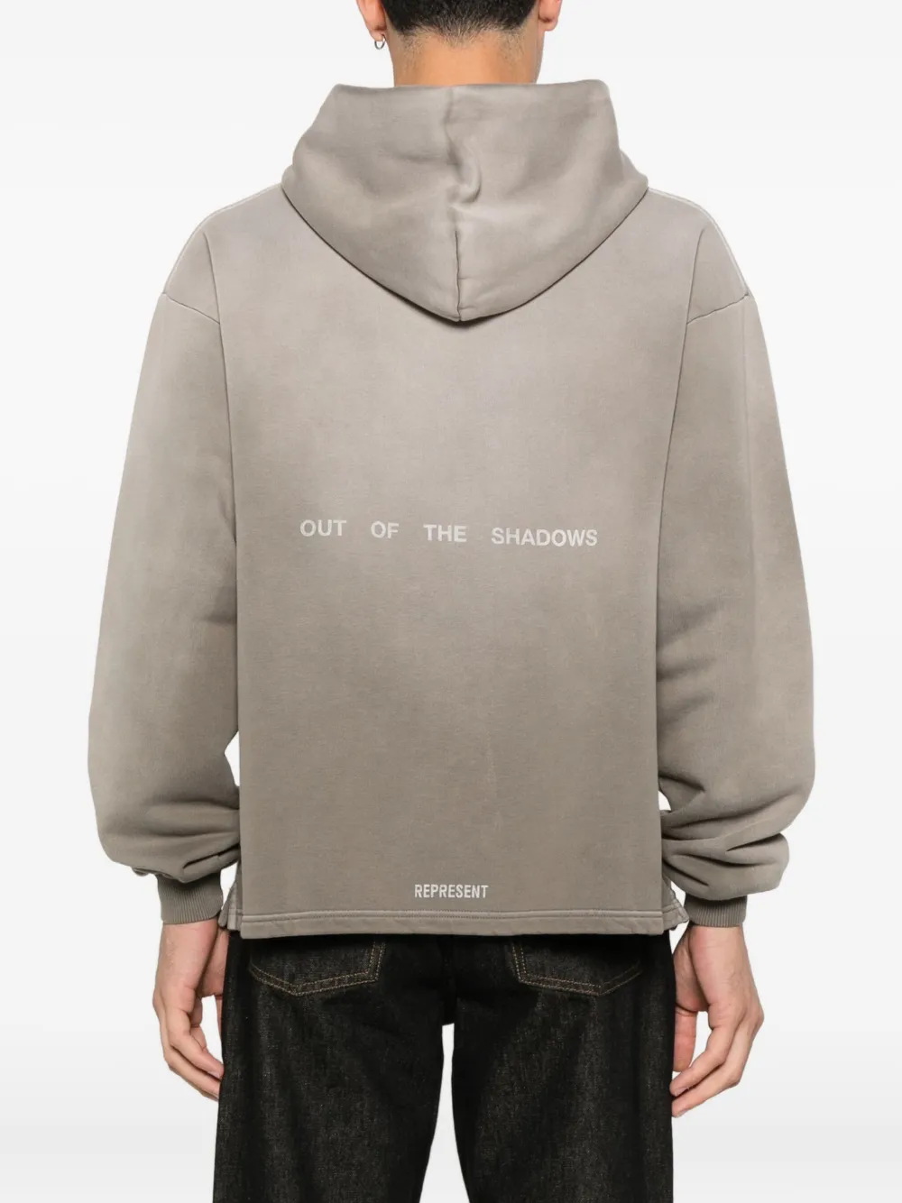 Represent Hoodie met verfraaid logo Beige