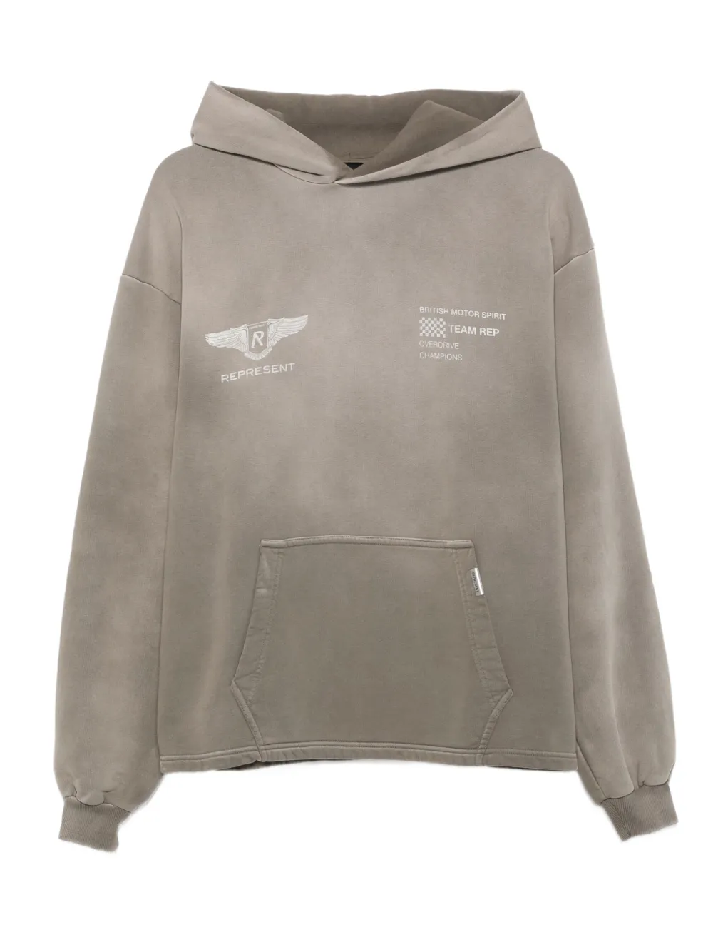 Represent Hoodie met verfraaid logo Beige