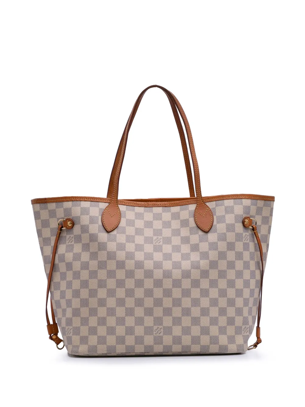 Louis Vuitton Pre-Owned 2018 Damier Azur Neverfull MM tote bag - ホワイト Louis Vuitton Pre-Owned 2018 Damier Azur Neverfull MM tote bag - ホワイト