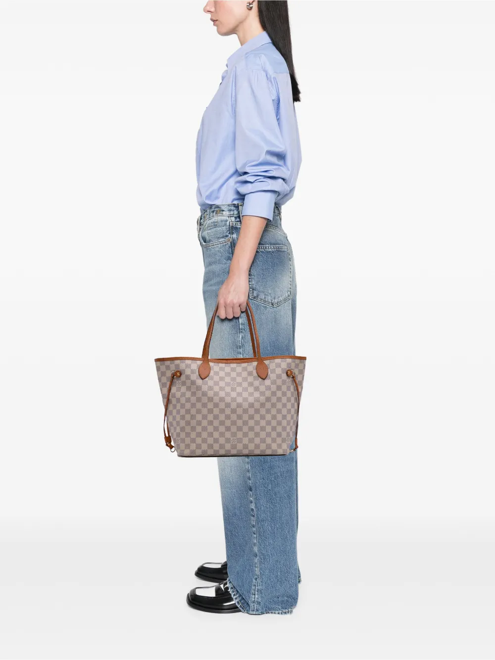 Louis Vuitton Pre-Owned 2018 Damier Azur Neverfull MM tote bag | Pre-Owned | Image 2