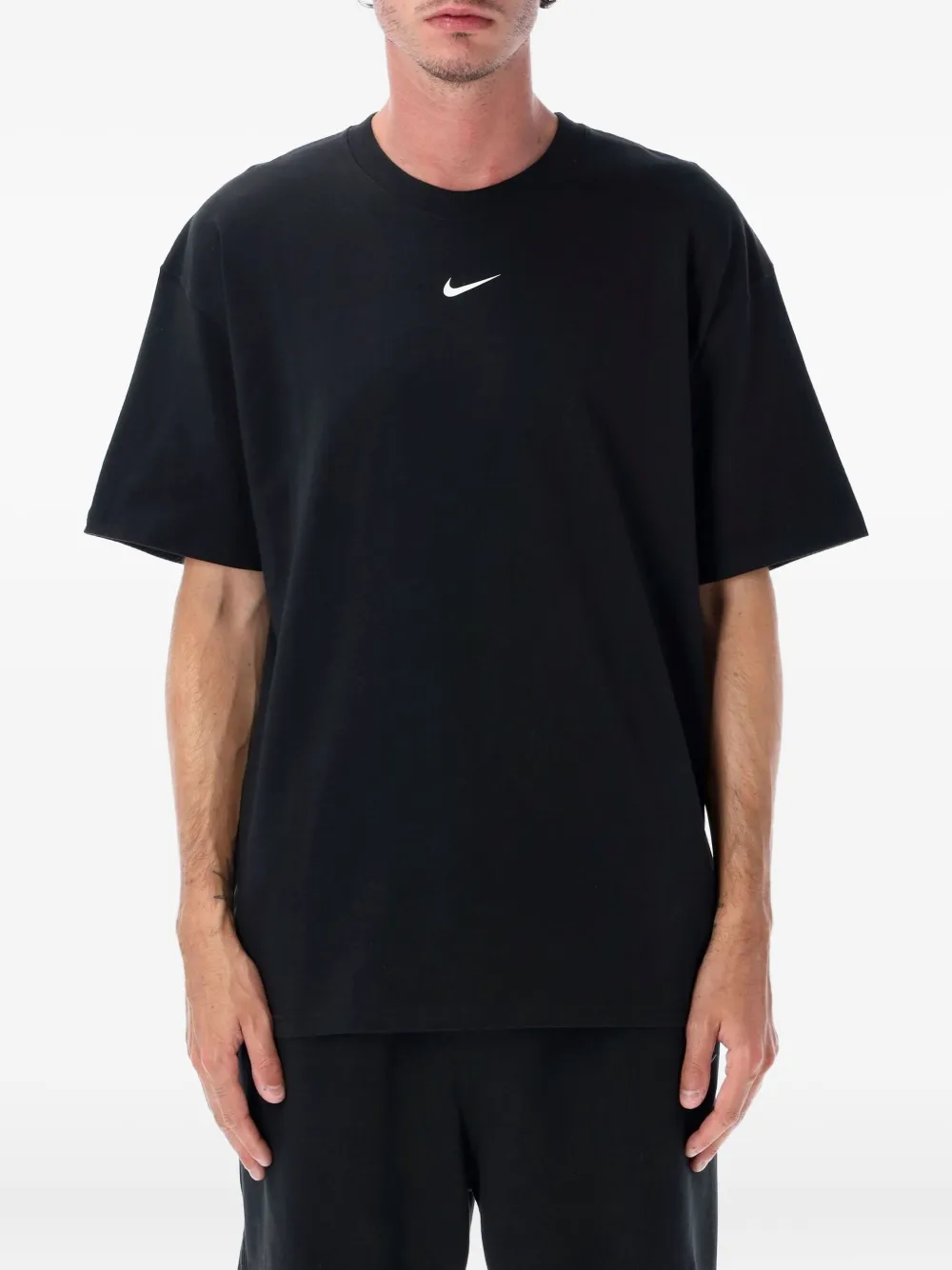 Nike T-shirt met Swoosh-print Zwart