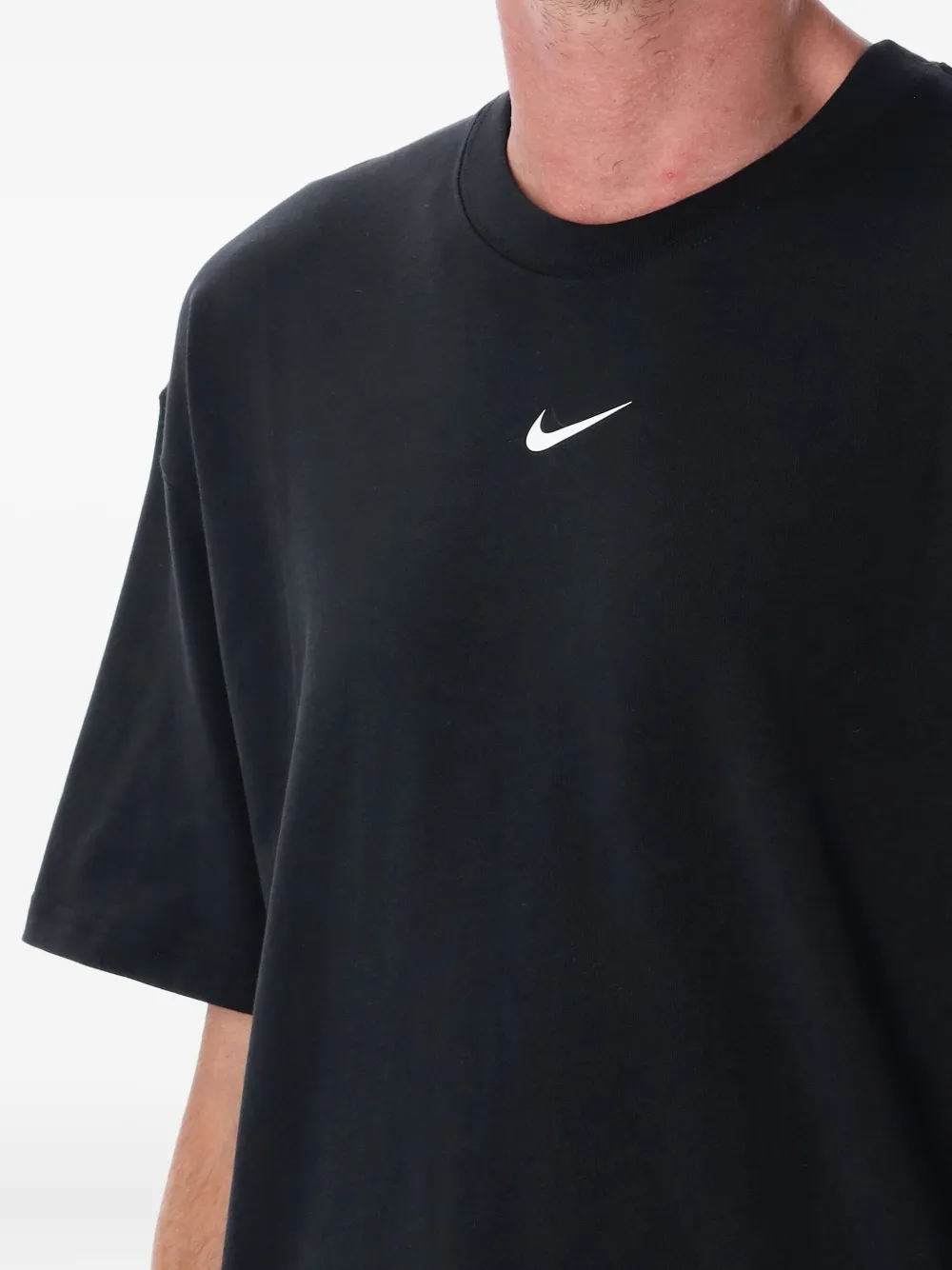 Nike T-shirt met Swoosh-print Zwart
