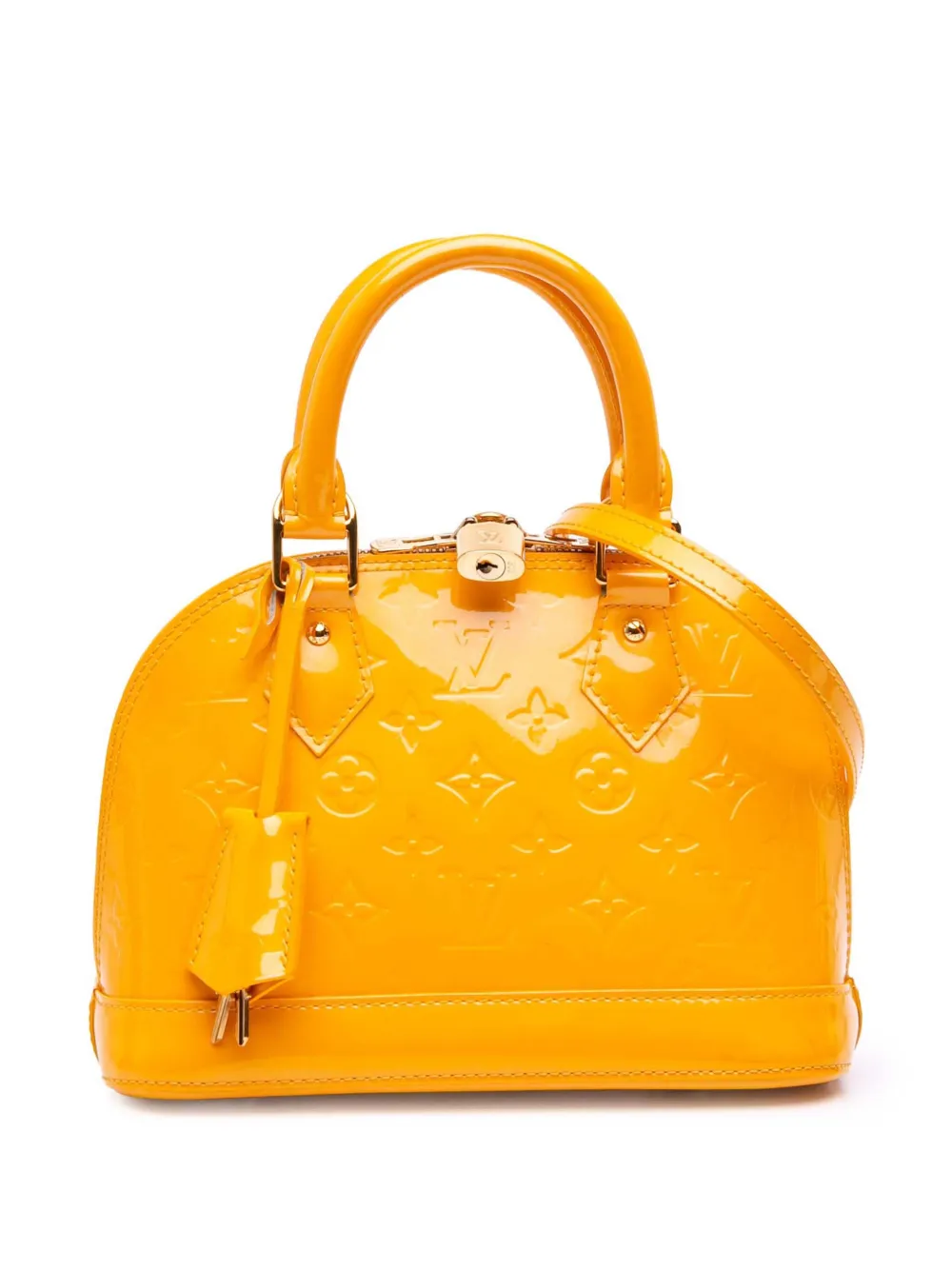 Louis Vuitton Pre-Owned 2012 Monogram Vernis Alma BB satchel - イエロー Louis Vuitton Pre-Owned 2012 Monogram Vernis Alma BB satchel - イエロー
