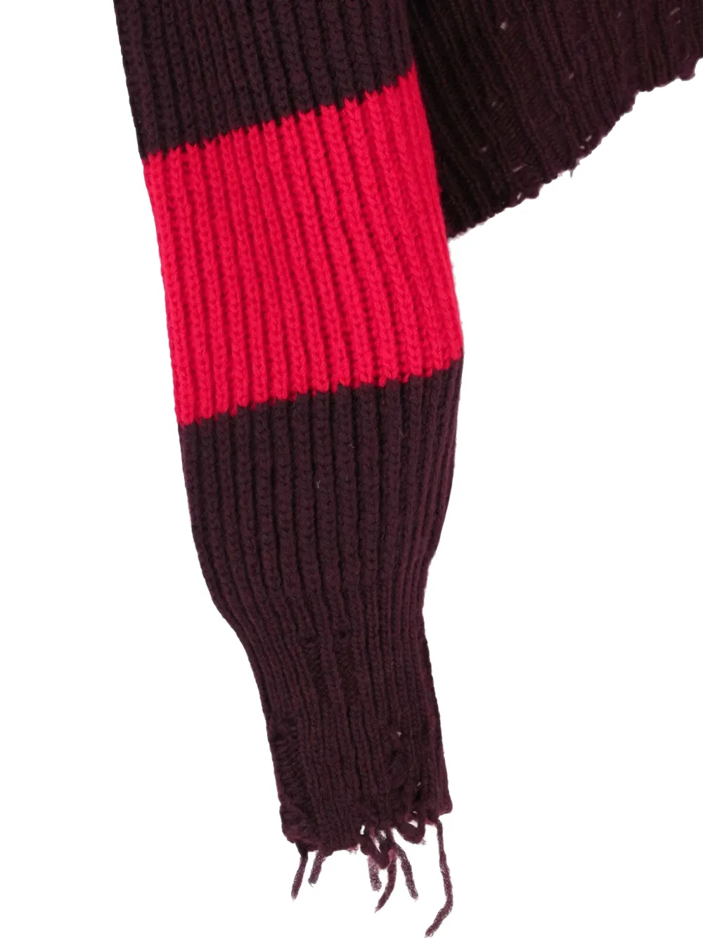 Stella McCartney V-neck striped sweater Rood