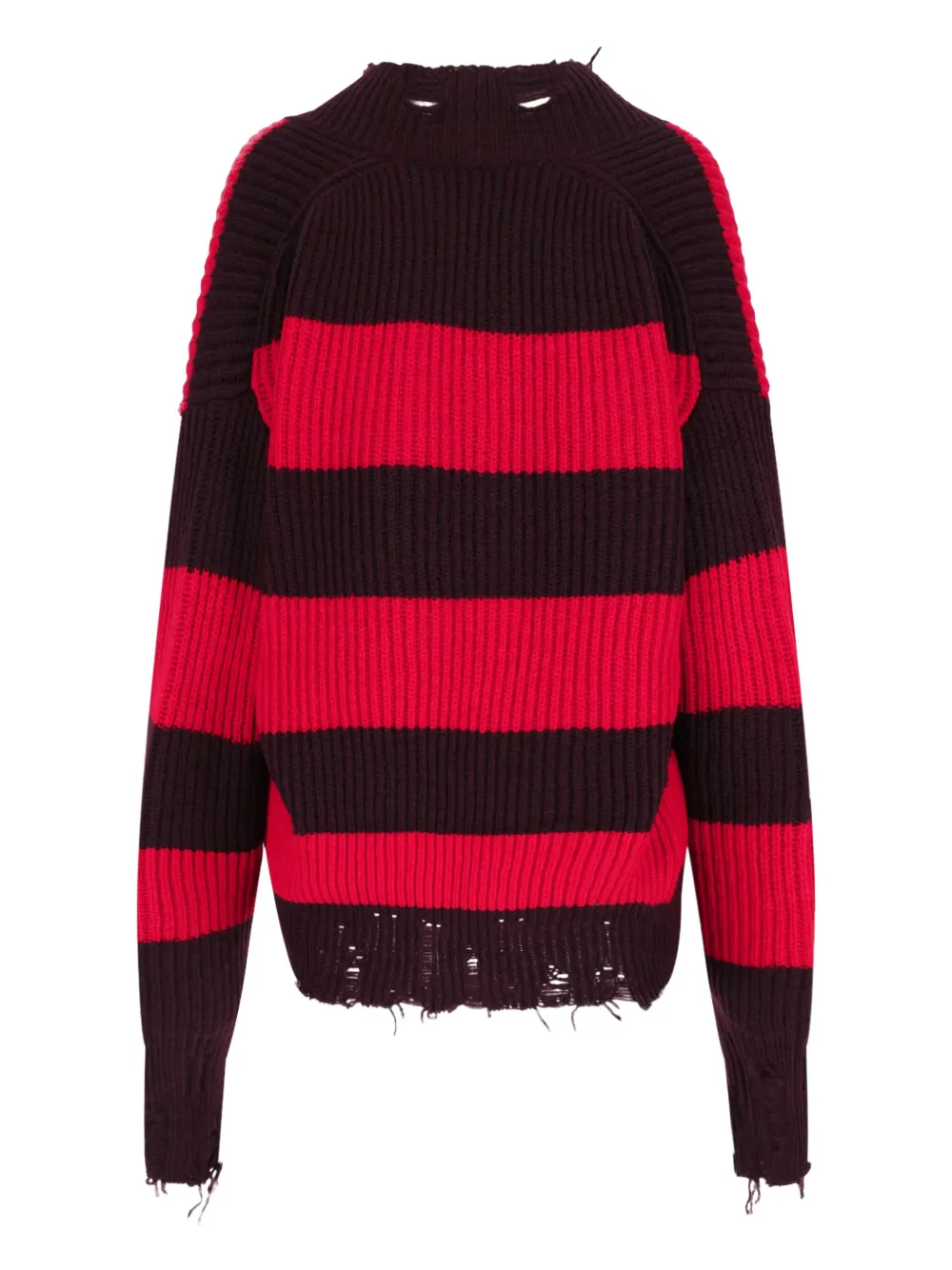 Stella McCartney V-neck striped sweater Rood