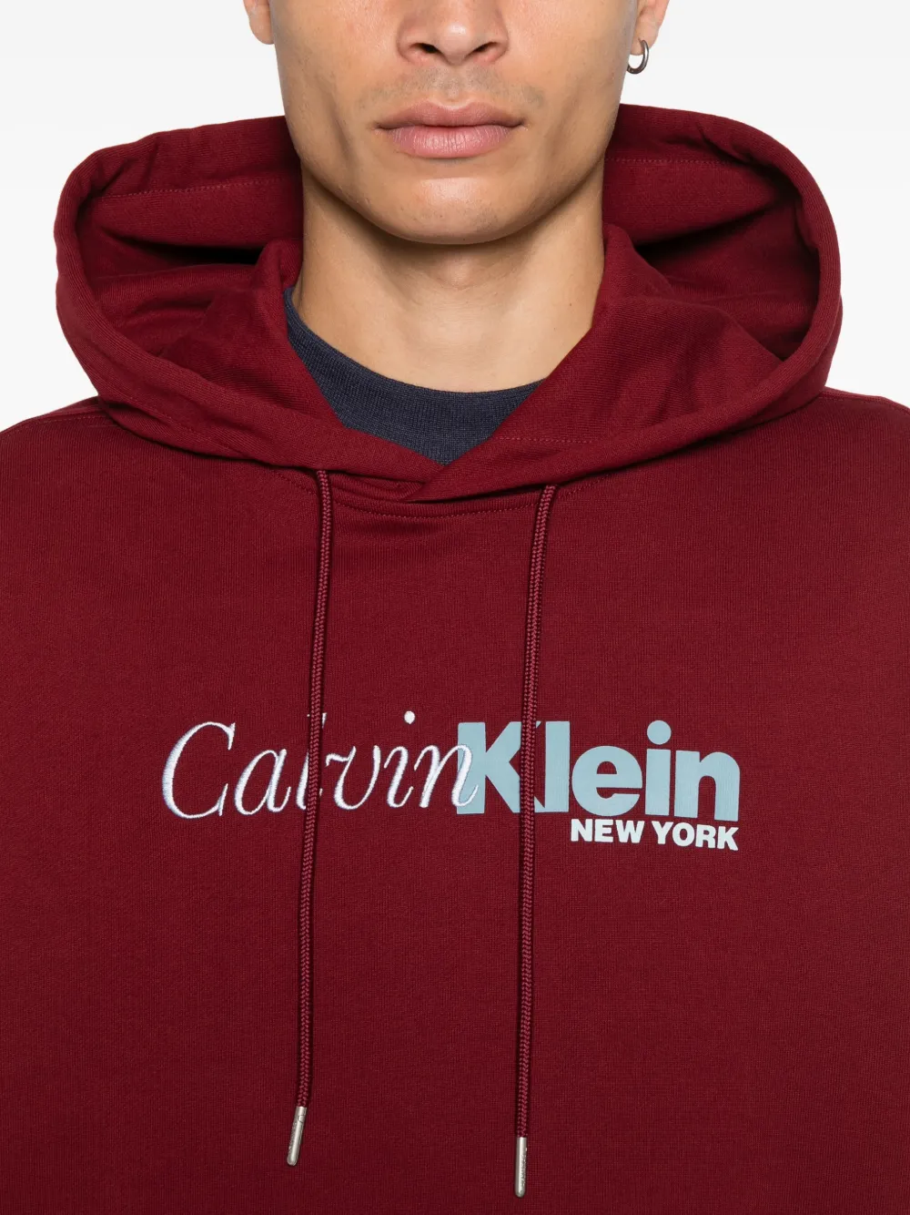 Calvin Klein Jeans Est.1978 Logo-print Hoodie In Red