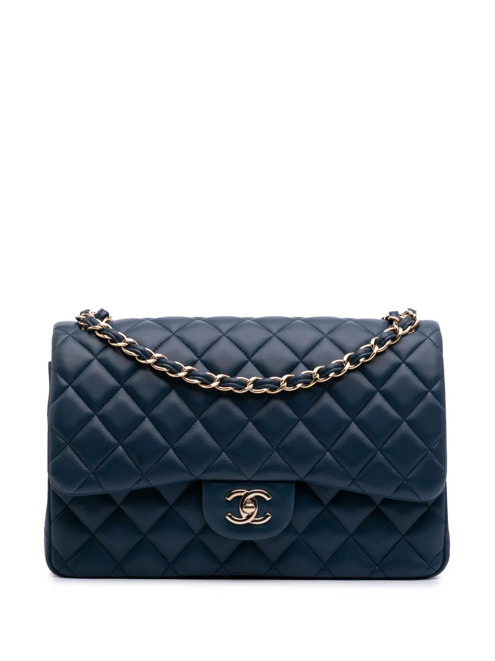 CHANEL Pre-Owned 2016-2017 Jumbo Classic Lambskin Double Flap shoulder CHANEL Pre-Owned 2016-2017 Jumbo Classic Lambskin Double Flap shoulder