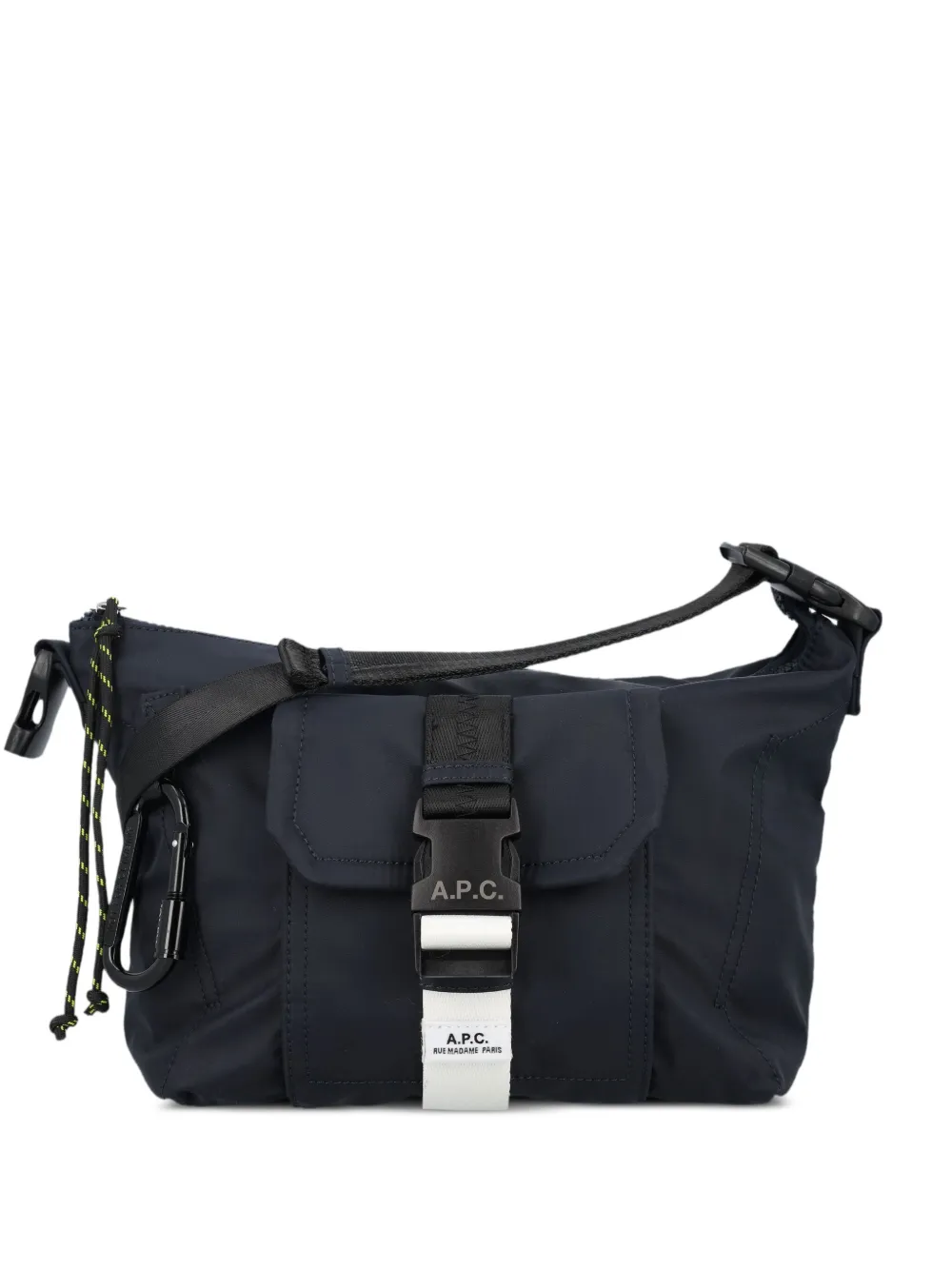A.P.C. Trek medium schoudertas met gespsluiting Zwart