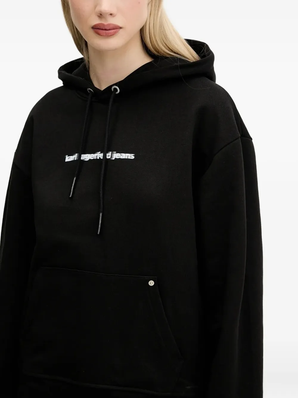 Karl Lagerfeld Jeans Hoodie met logoprint Zwart