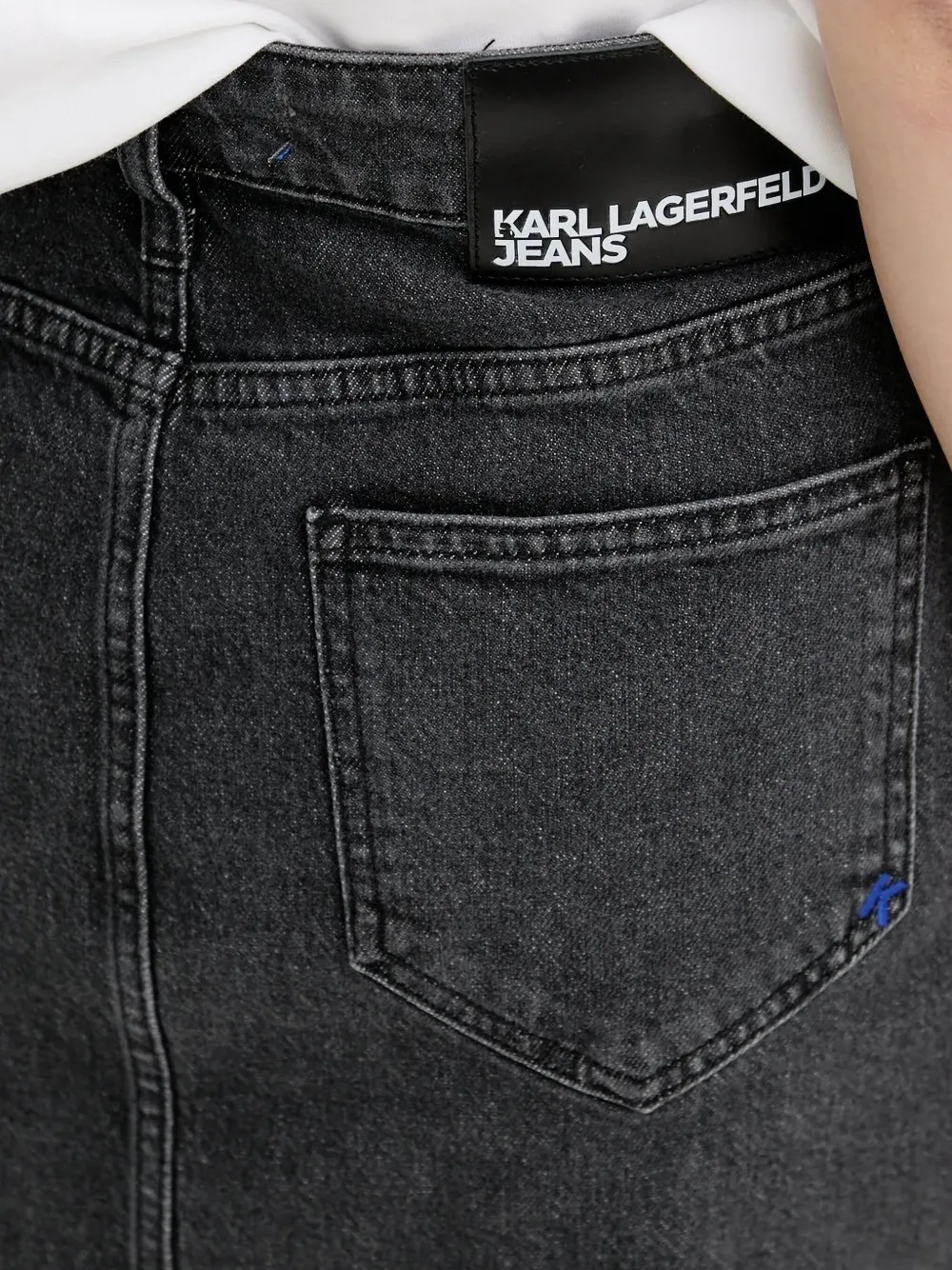 Karl Lagerfeld Jeans button-front denim skirt Grijs