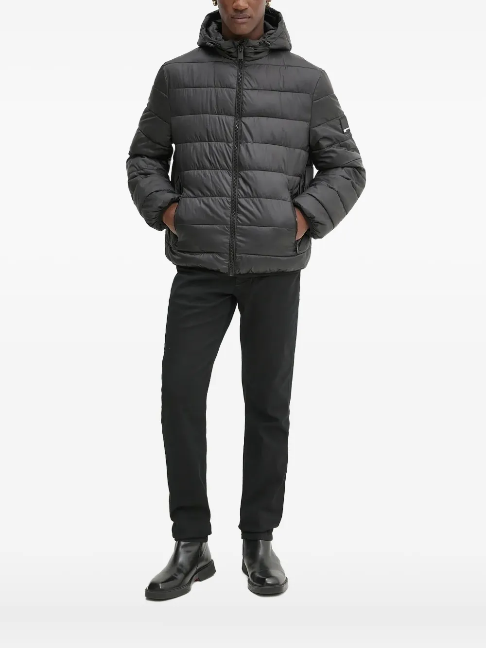 Karl Lagerfeld Jeans quilted hooded jacket | Black | Image 1