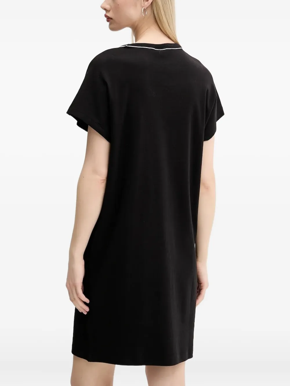 Karl Lagerfeld Jeans logo-detail T-shirt mini dress Zwart