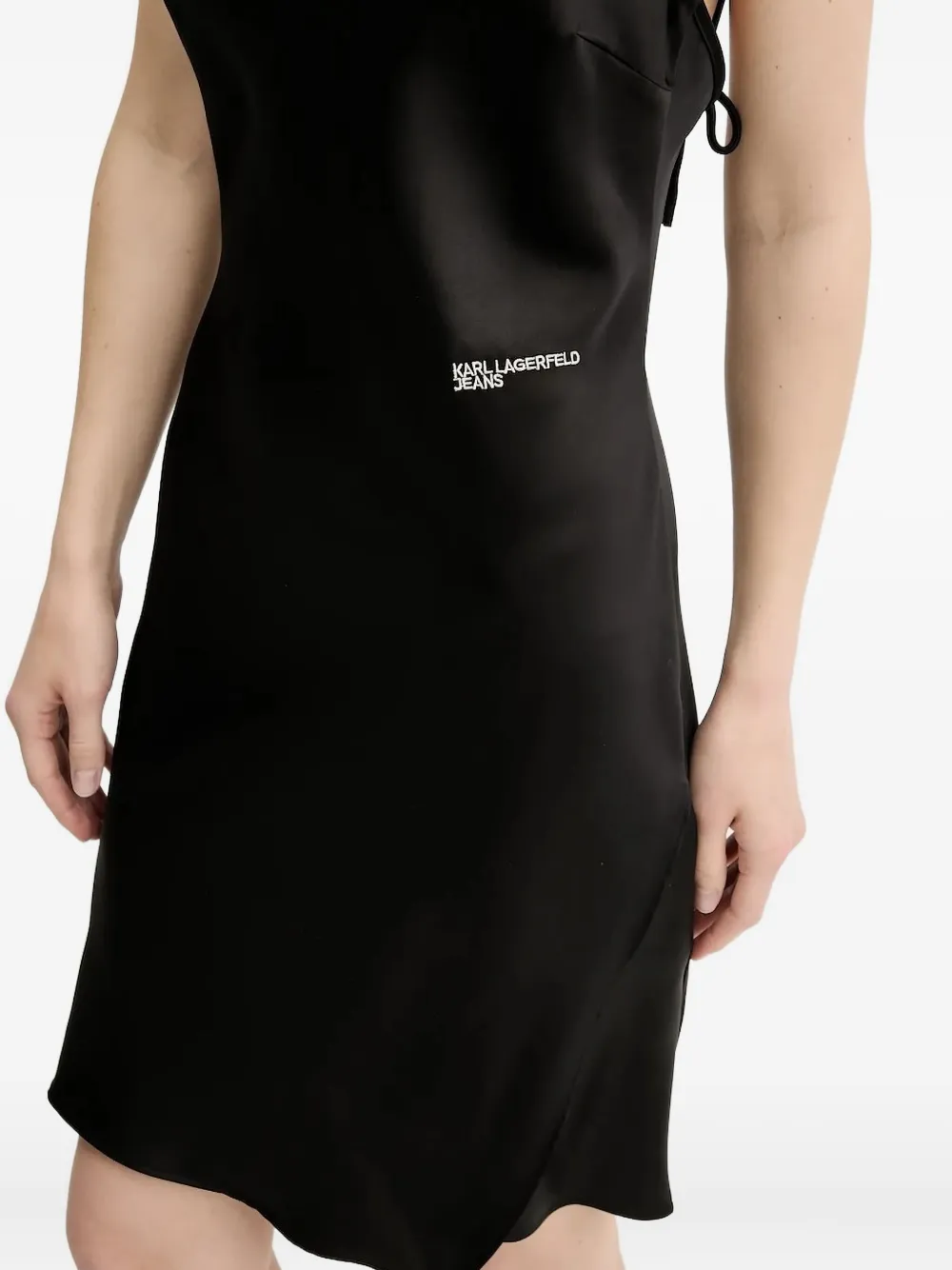 Karl Lagerfeld Jeans Spaghetti-straps Mini Dress In Black