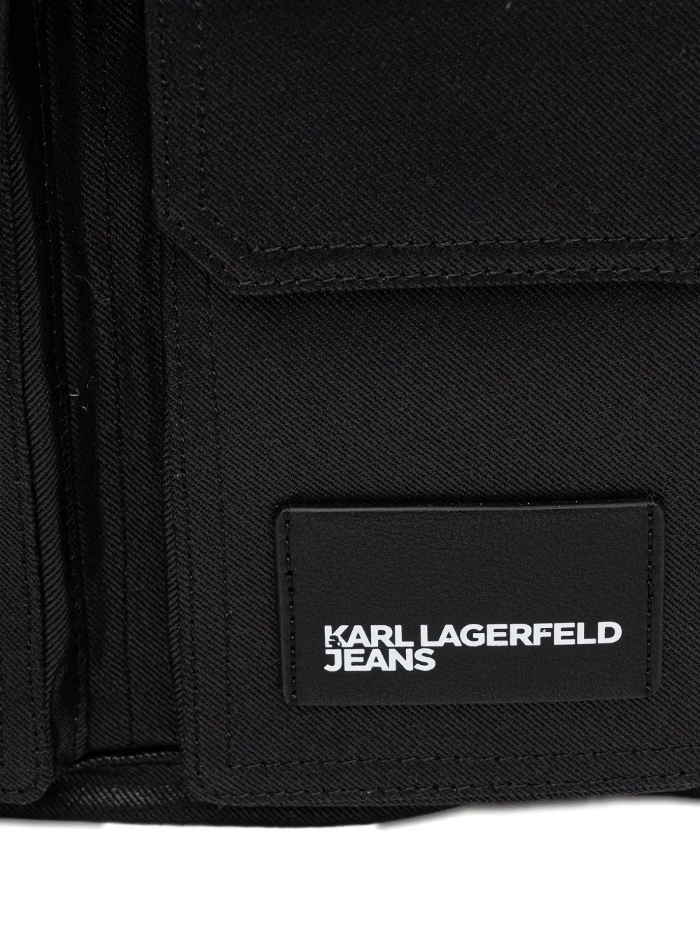 Karl Lagerfeld Jeans Rugzak met klep en gesp Zwart
