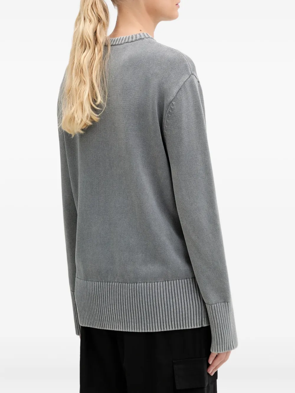 Karl Lagerfeld Jeans Sweater met geborduurd logo Grijs