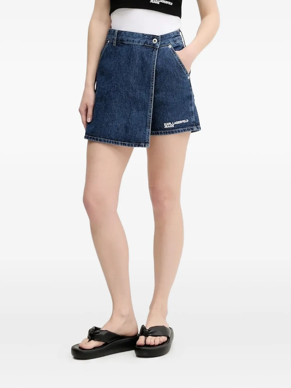 Karl Lagerfeld Jeans denim skorts Blauw