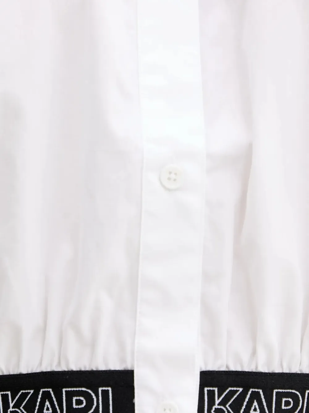 Karl Lagerfeld Jeans Blouse met korte mouwen en band Wit