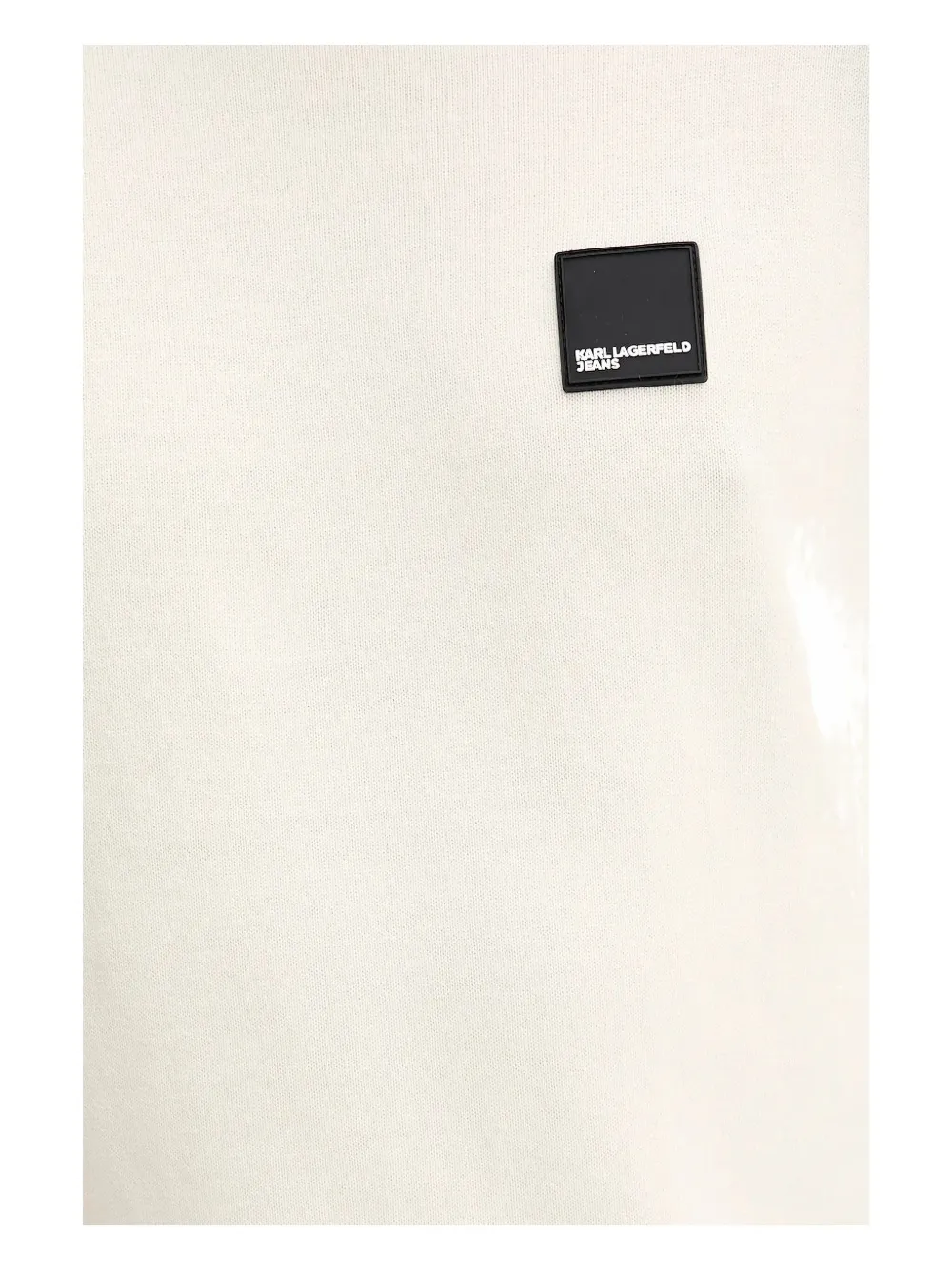 Karl Lagerfeld Jeans logo-patch turtleneck sweater Wit