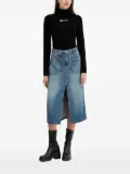 Karl Lagerfeld Jeans logo-embroidered turtleneck sweater - Black