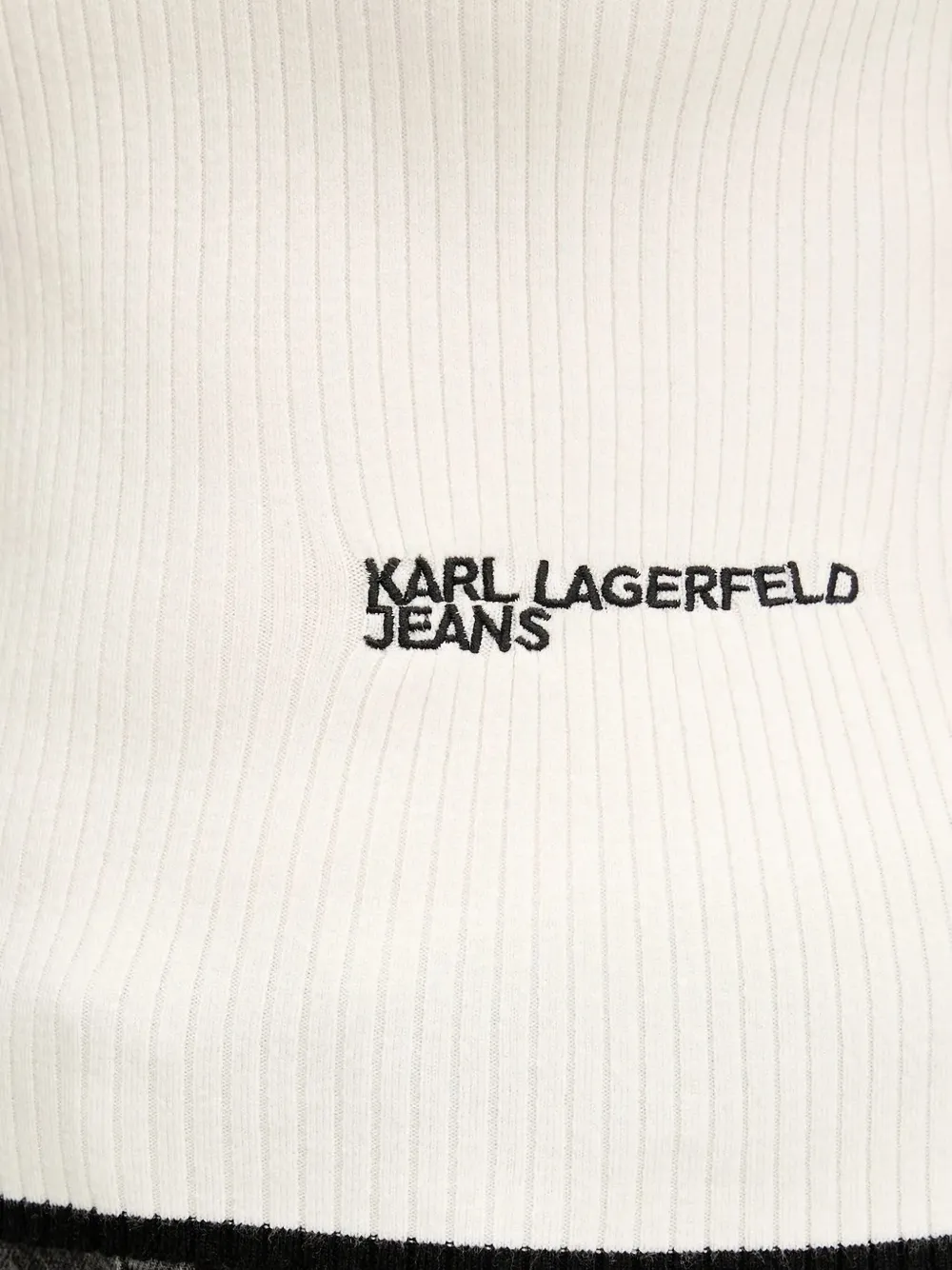 Karl Lagerfeld Jeans ribbed-knit sweater Beige