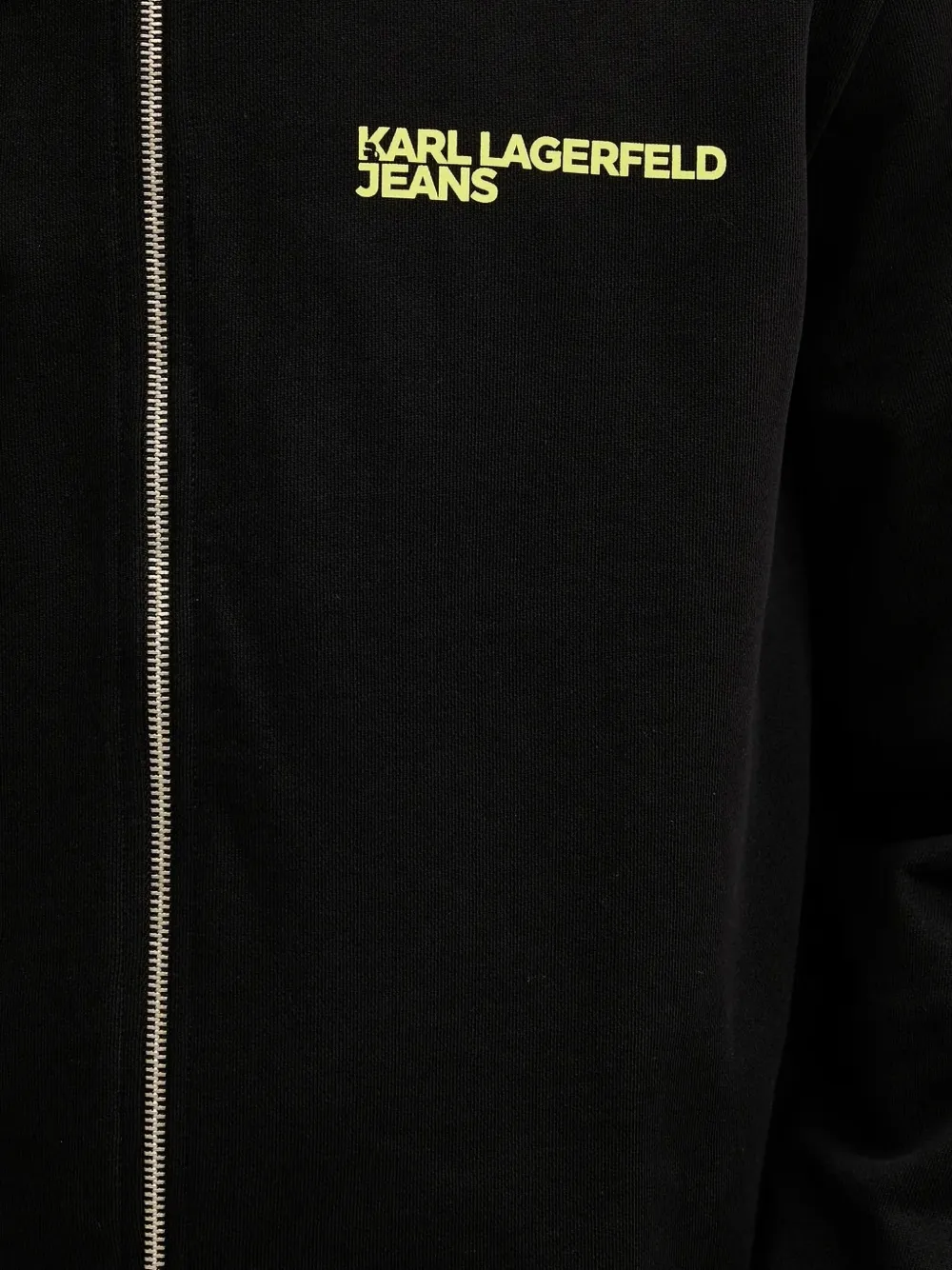 Karl Lagerfeld Jeans logo-print zip-up hoodie Zwart